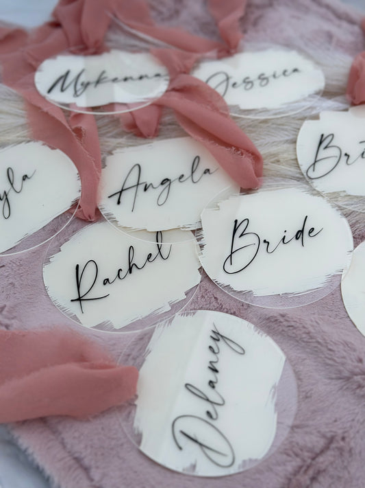 Bride/Bridesmaid Dress Name Acrylic Signs