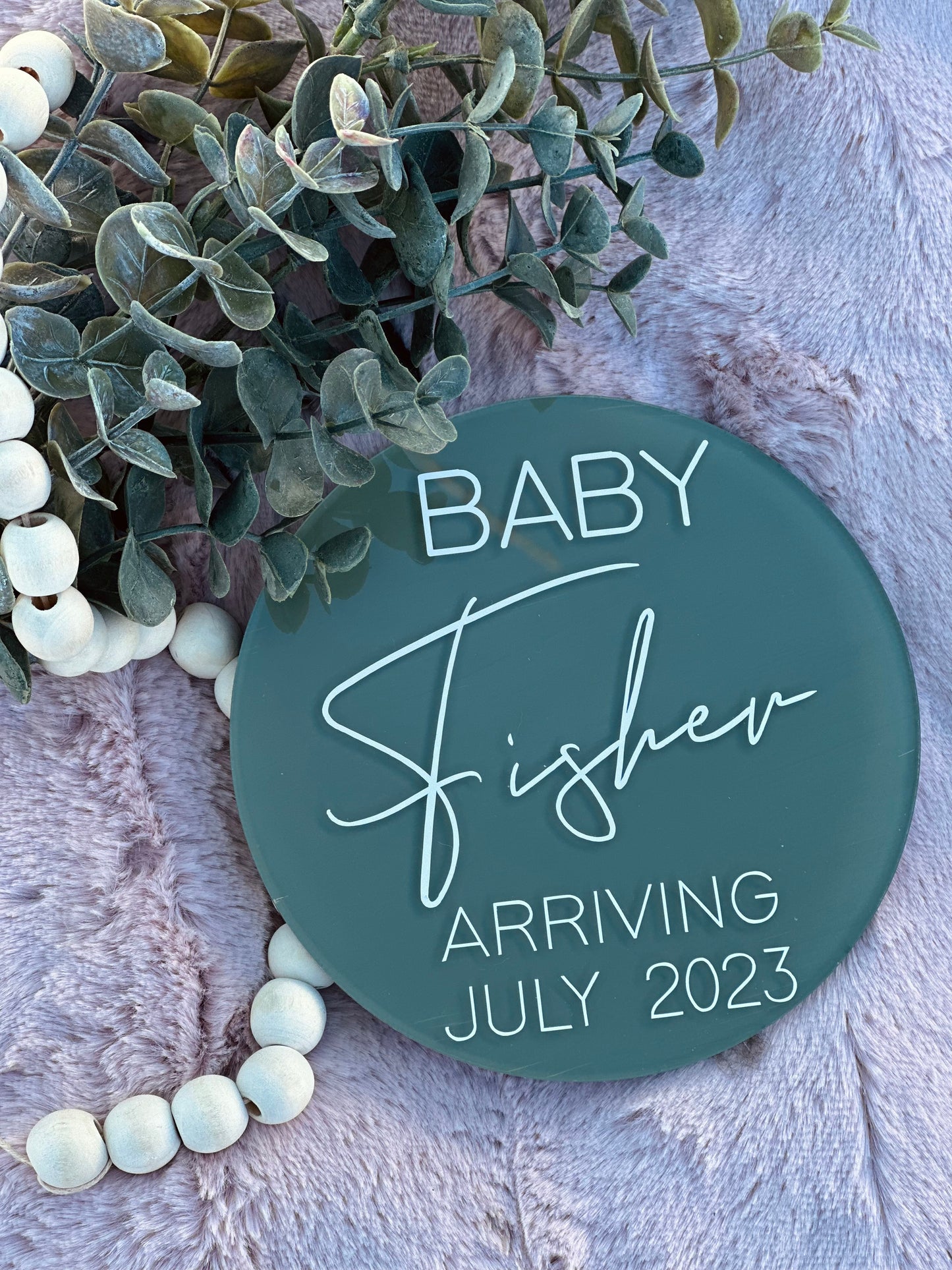 Acrylic Baby Announcement Sign